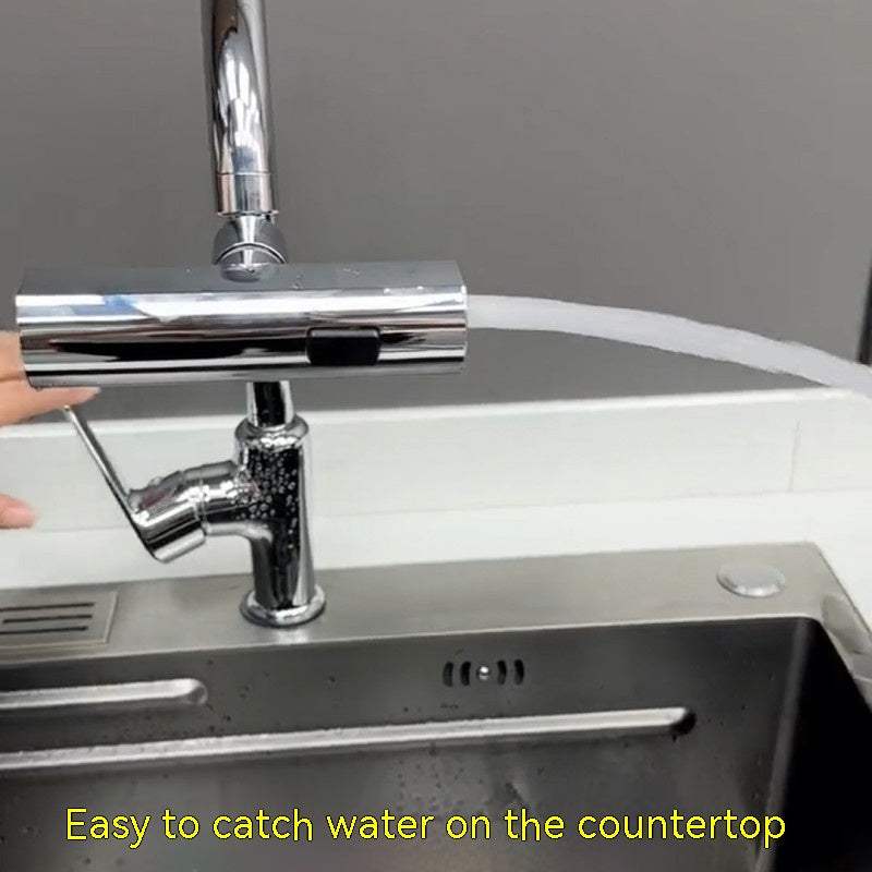 Kitchen Faucet Waterfall Outlet Splash Proof Universal Rotating Bubbler