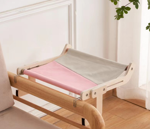 Balcony Window Glass Wooden Cat Bed