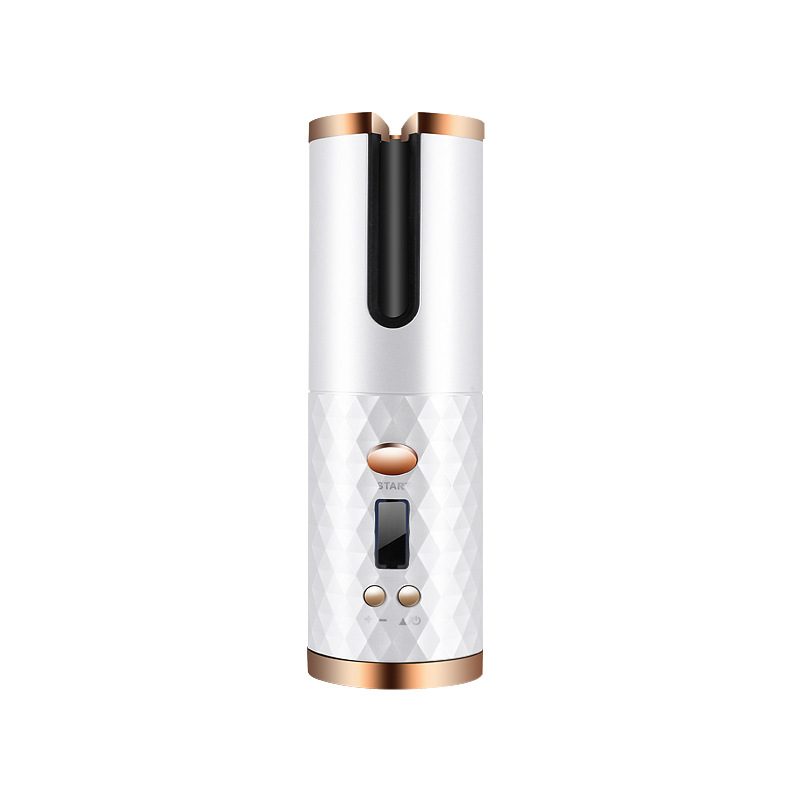 Portable Wireless Hair Curler for Waves & Curls LED Display 6 Heat Settings & Timers Travel & Home Use Cordless Automatic Curler