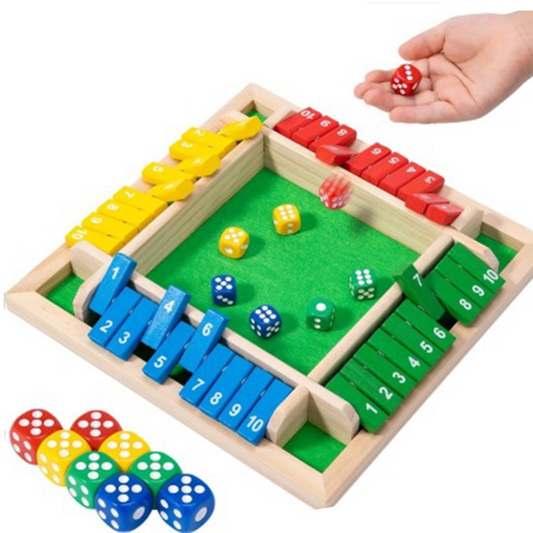 Digital flip card family parent-child game wooden four-person multi-person party