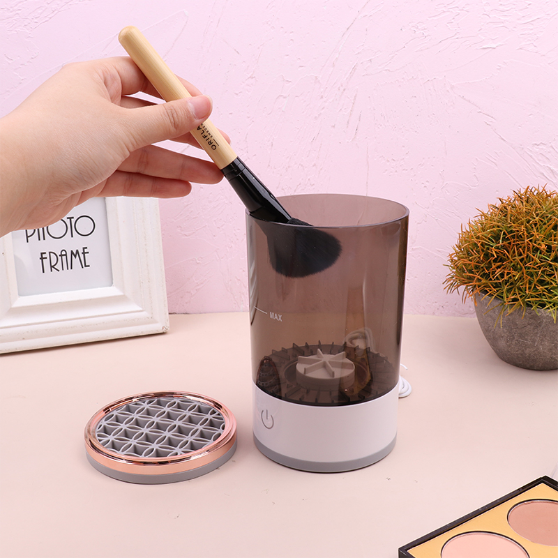Electric Makeup Brush Cleaner Portable 3 In 1 Makeup Brushes Cleaner Drying Rack Lazy Cleaning Brush Washer Quick Dry Tool