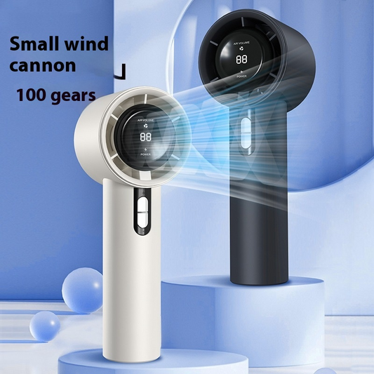 New 100-speed stepless high-speed handheld fan outdoor portable mini long-lasting high wind USB turbo fan