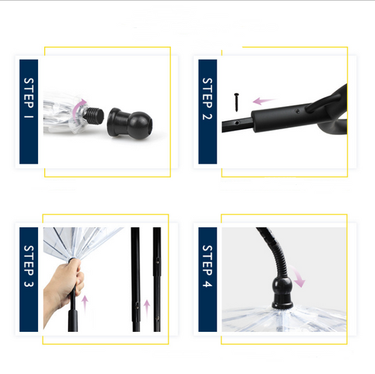 Transparent Pet Umbrella Dog C-shaped Umbrella