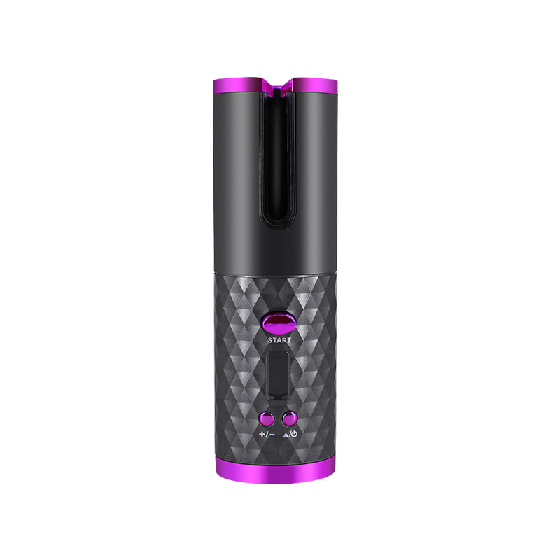 Portable Wireless Hair Curler for Waves & Curls LED Display 6 Heat Settings & Timers Travel & Home Use Cordless Automatic Curler