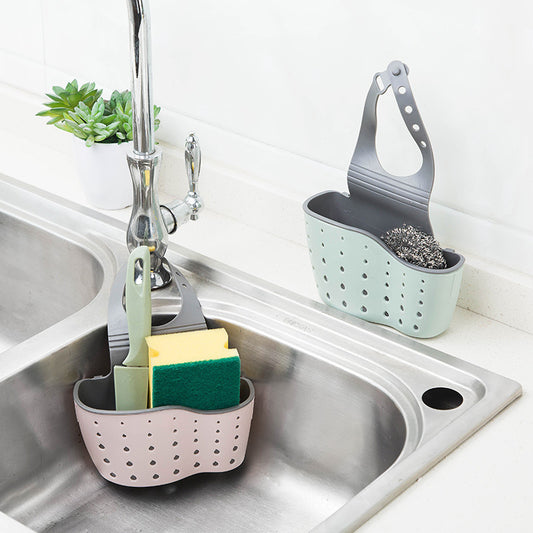 Kitchen supplies sink drain rack sink plastic storage hanging bag kitchenware drain basket faucet rack rack