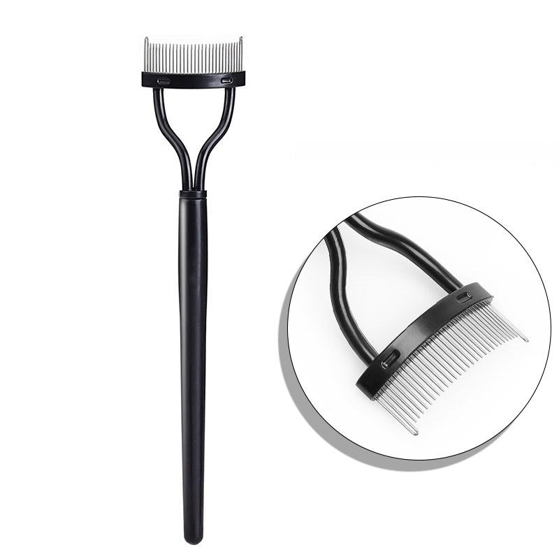 Eyelash Separator Metal Teeth Straight Eyelash Curler Beauty Makeup Stainless Eyelash Brush Comb Mascara Curl Makeup Tool