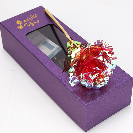 24K Gold Foil Gift Rose Multicolored
