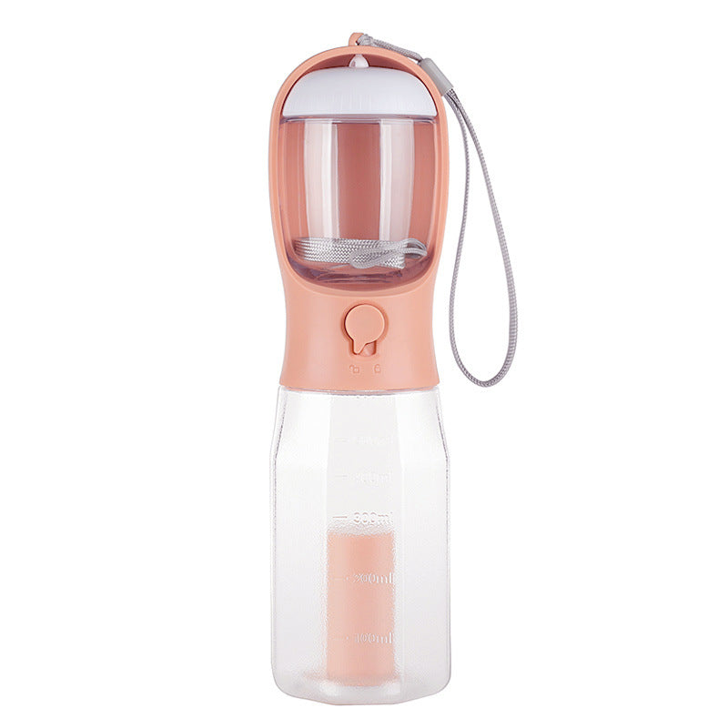 3 In 1 Travel Portable Dog Feeder Pet Water Dispenser Drinking Bottle Food Container with Poop Bag For Puppy Outdoor Walking