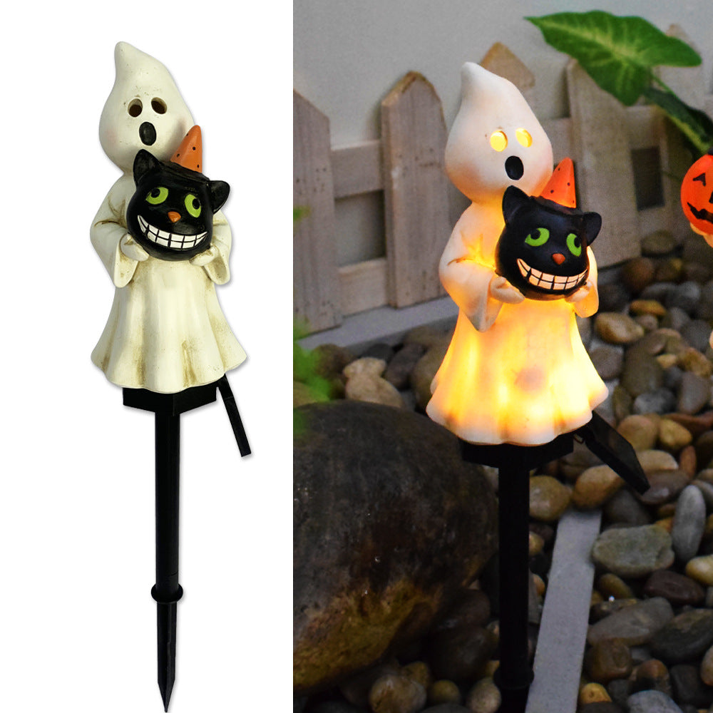 Durable Pumpkin Stake Lights Resin Lanterns