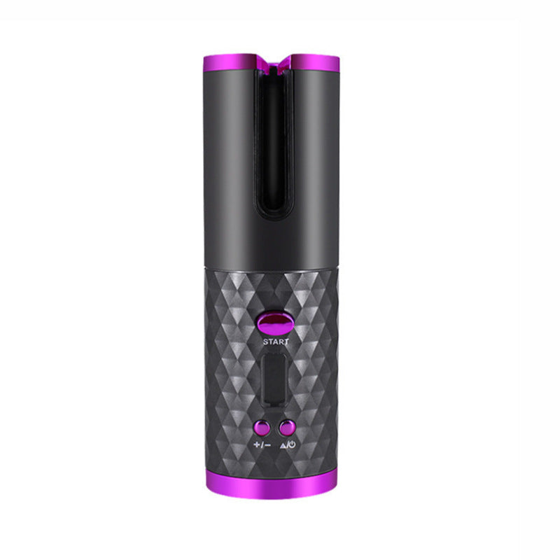 Portable Wireless Hair Curler for Waves & Curls LED Display 6 Heat Settings & Timers Travel & Home Use Cordless Automatic Curler