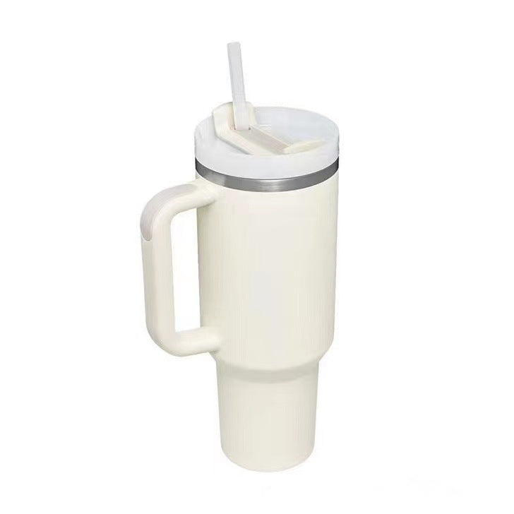 40 oz Tumbler With Handle Lid and Straw Insulated Stainless Steel Dupe Travel Mug Iced Coffee Cup for Hot and Cold Water 40oz