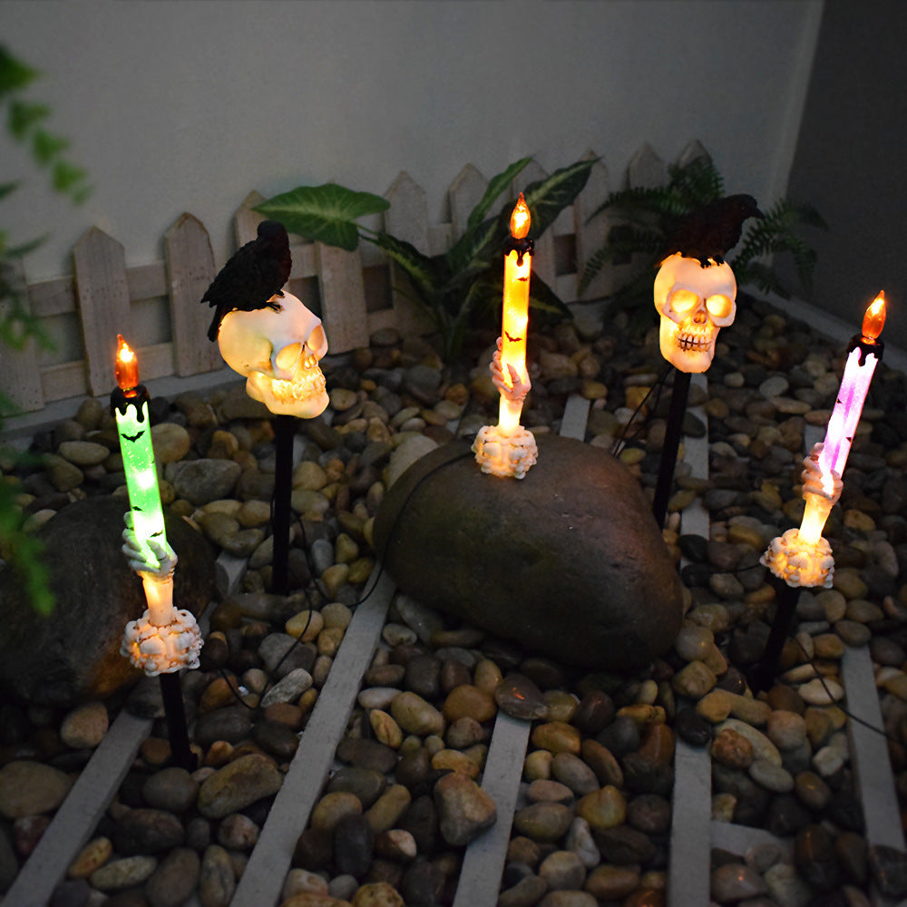 Durable Pumpkin Stake Lights Resin Lanterns