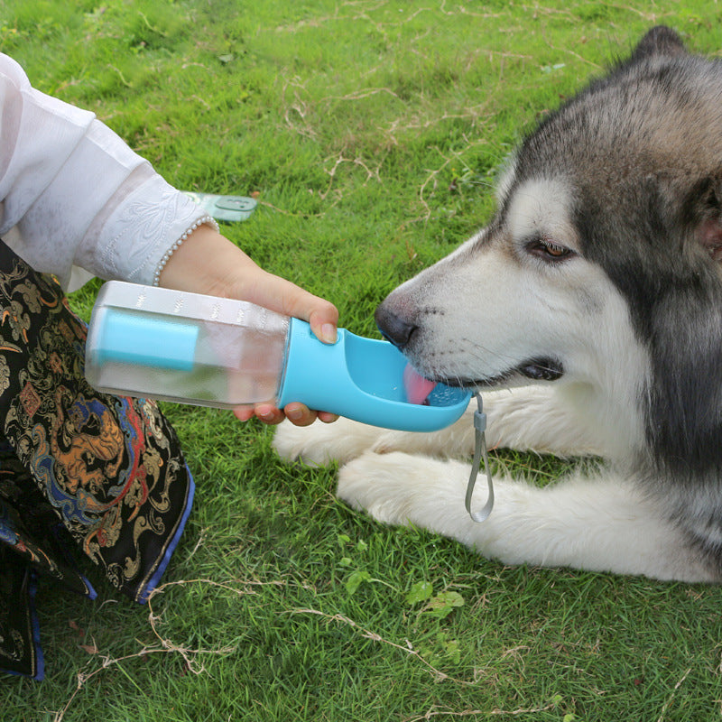3 In 1 Travel Portable Dog Feeder Pet Water Dispenser Drinking Bottle Food Container with Poop Bag For Puppy Outdoor Walking