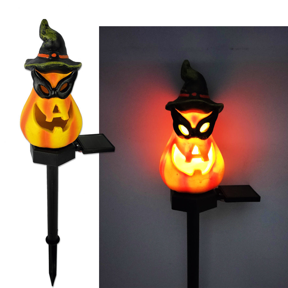 Durable Pumpkin Stake Lights Resin Lanterns