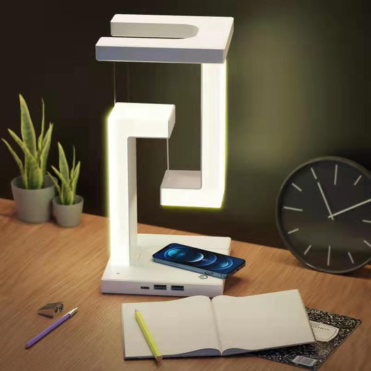 Anti-Gravity Table Light Stepless Dimming Suspended USB Romantic Night Lamps Lighting Ornaments Wireless Charger Home Decor