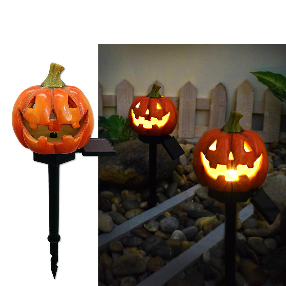 Durable Pumpkin Stake Lights Resin Lanterns