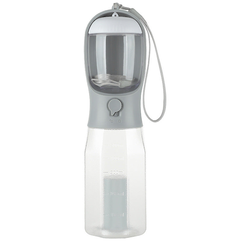 3 In 1 Travel Portable Dog Feeder Pet Water Dispenser Drinking Bottle Food Container with Poop Bag For Puppy Outdoor Walking