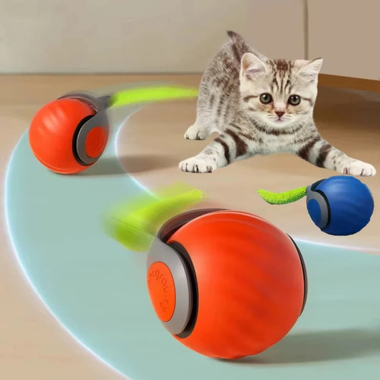 Cat Interactive Ball Toy Automatic Rolling Ball USB Rechargeable Smart Pet Electric Toy Dog Cat Training Imitate Mouse Pet Toys