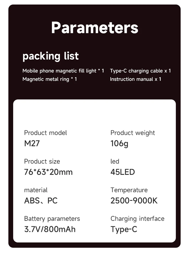 Magnetic Selfie Light