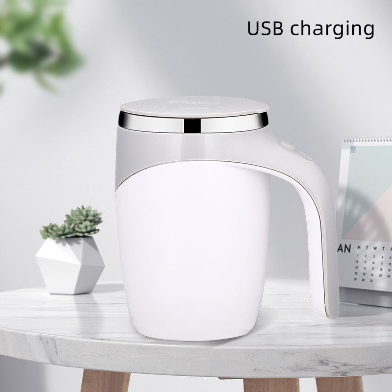 Automatic Stirring Coffee Cup White USB Charging