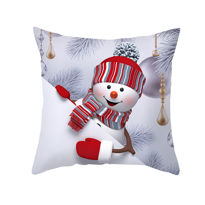 Christmas Snowman Series Peach Soul Pillow Case
