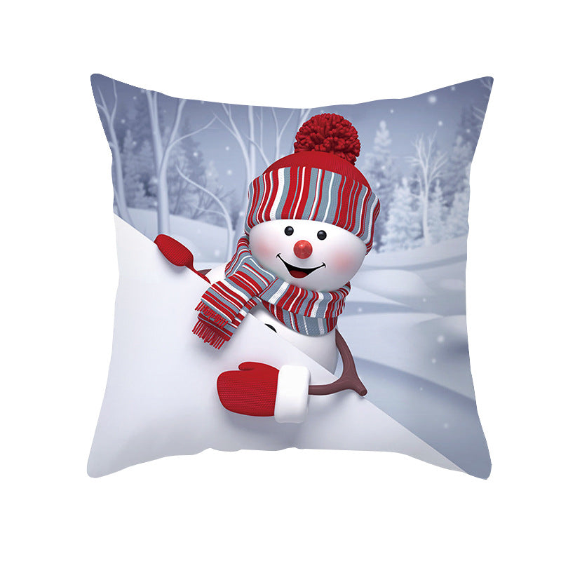 Christmas Snowman Series Peach Soul Pillow Case