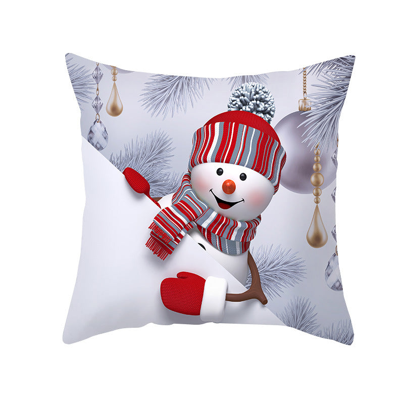 Christmas Snowman Series Peach Soul Pillow Case
