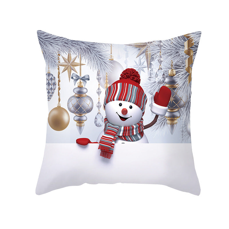 Christmas Snowman Series Peach Soul Pillow Case