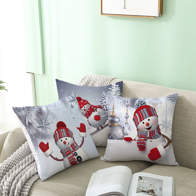 Christmas Snowman Series Peach Soul Pillow Case