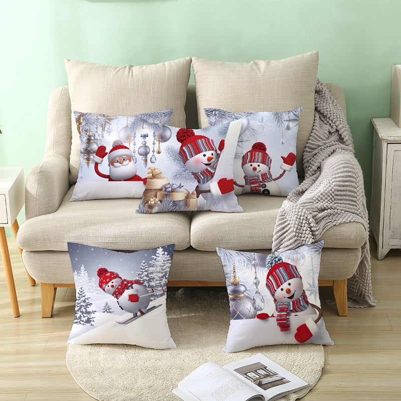 Christmas Snowman Series Peach Soul Pillow Case