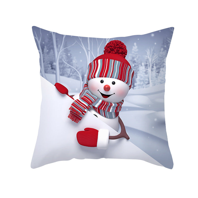 Christmas Snowman Series Peach Soul Pillow Case