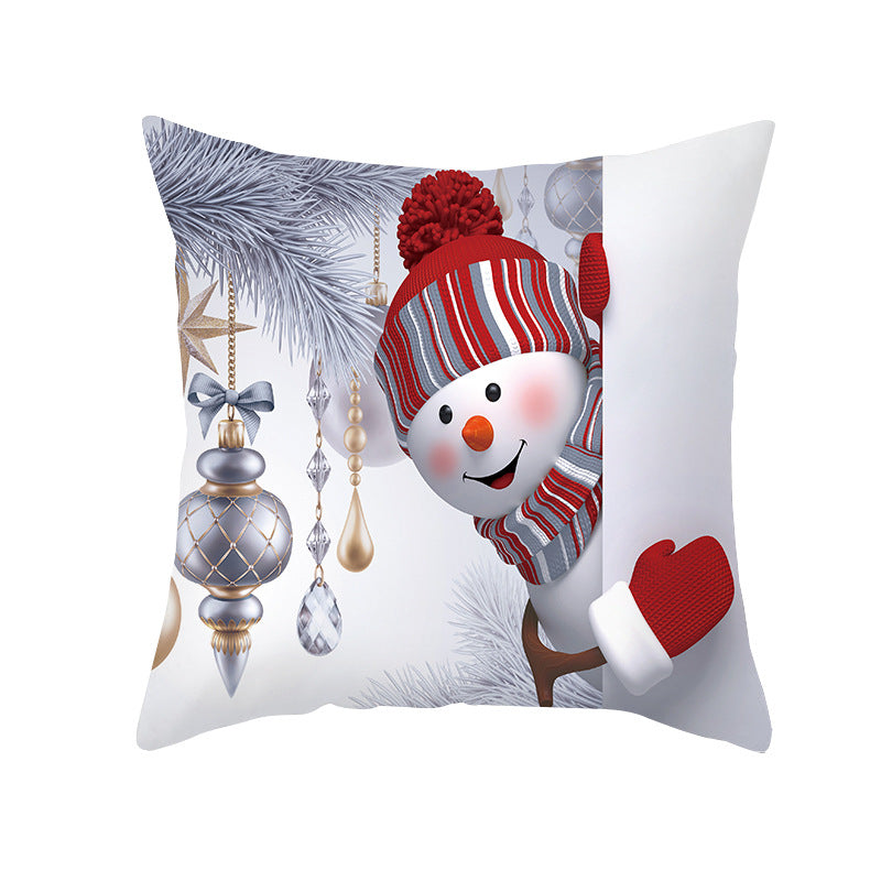 Christmas Snowman Series Peach Soul Pillow Case