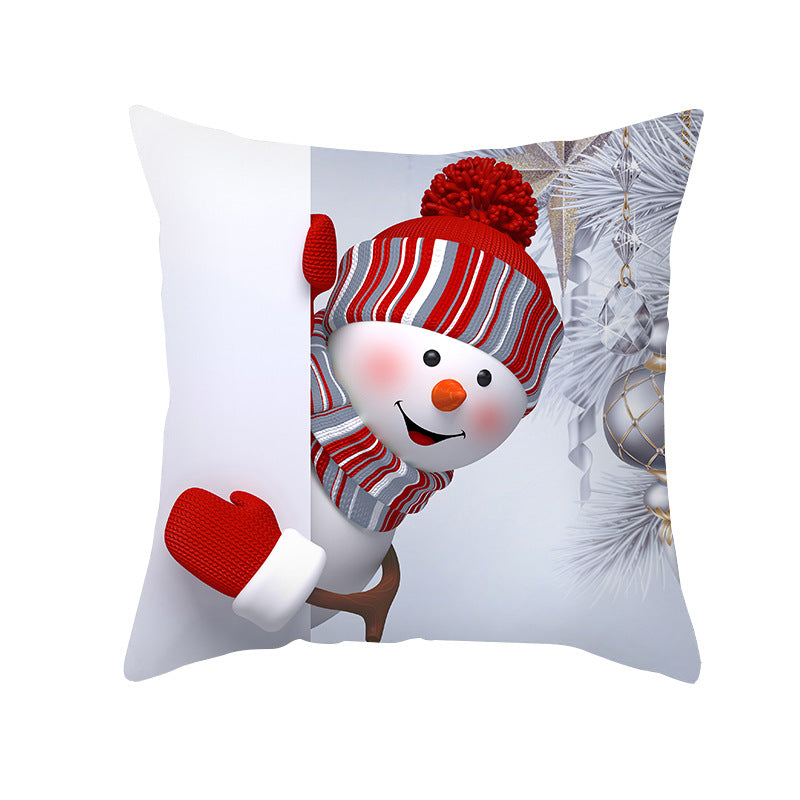 Christmas Snowman Series Peach Soul Pillow Case