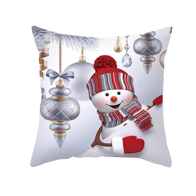 Christmas Snowman Series Peach Soul Pillow Case