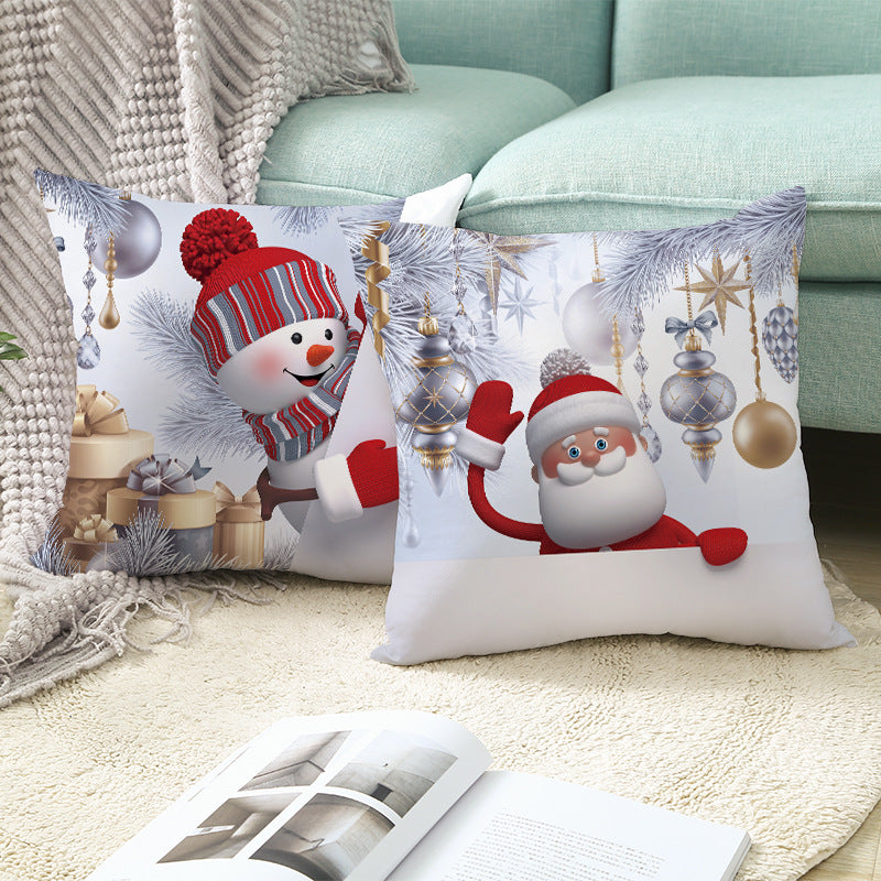 Christmas Snowman Series Peach Soul Pillow Case