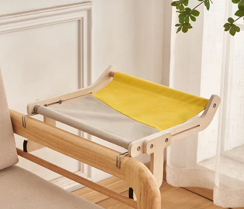 Balcony Window Glass Wooden Cat Bed