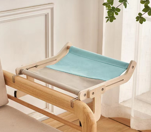 Balcony Window Glass Wooden Cat Bed