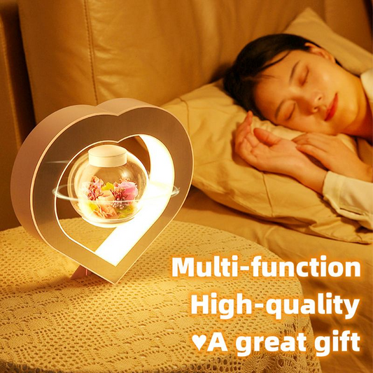 Mather's Day Gift Heart Floating Table LED Night Light Magnetic Levitation Desk Lamp