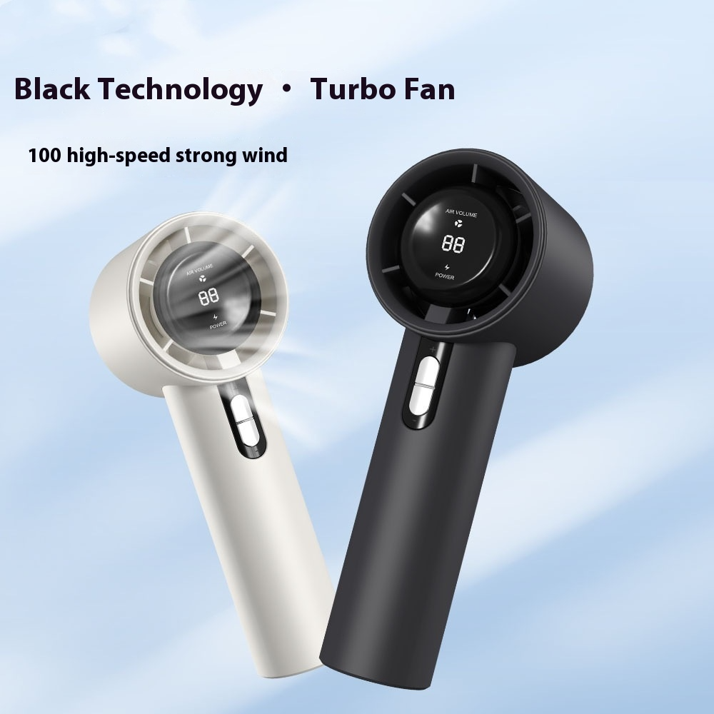 New 100-speed stepless high-speed handheld fan outdoor portable mini long-lasting high wind USB turbo fan