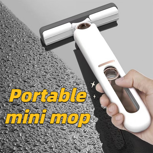 Powerful Squeeze Mini Mop Folding Home Cleaning Mops With Sponge Self-squeezing Floor Washing Mops Desk Window Car Clean Tools