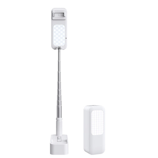 FoldablePortable Holder For Phone With Wireless Dimmable Selfie Fill Light Lamp For Live Video Fill light Retractable Phone Stand