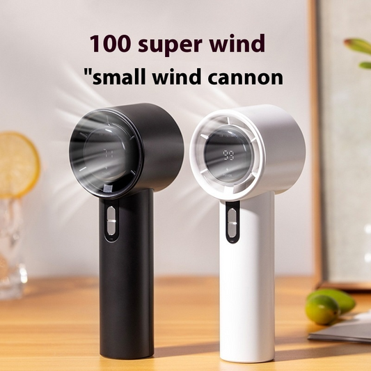 New 100-speed stepless high-speed handheld fan outdoor portable mini long-lasting high wind USB turbo fan
