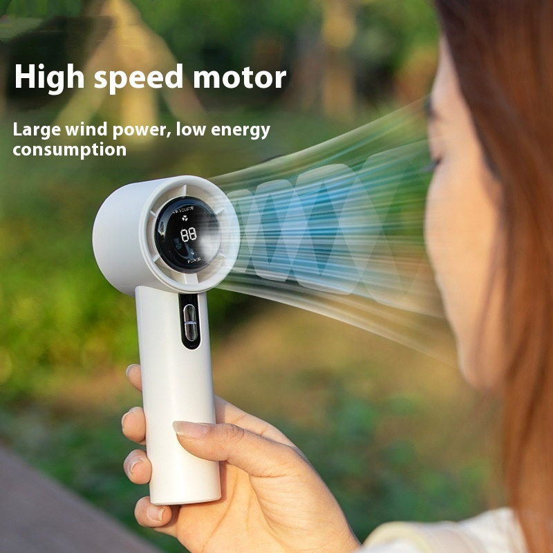 New 100-speed stepless high-speed handheld fan outdoor portable mini long-lasting high wind USB turbo fan