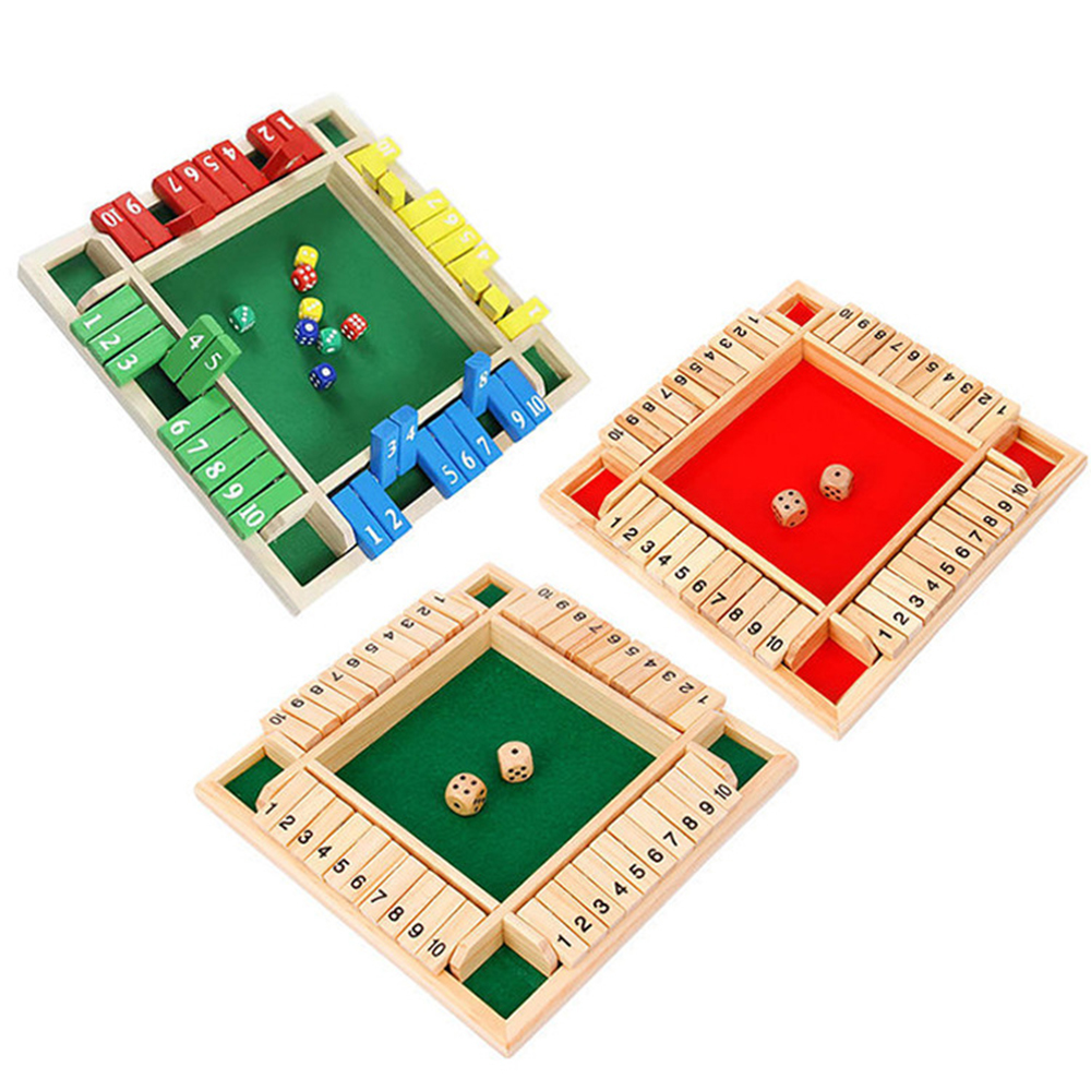 Digital flip card family parent-child game wooden four-person multi-person party