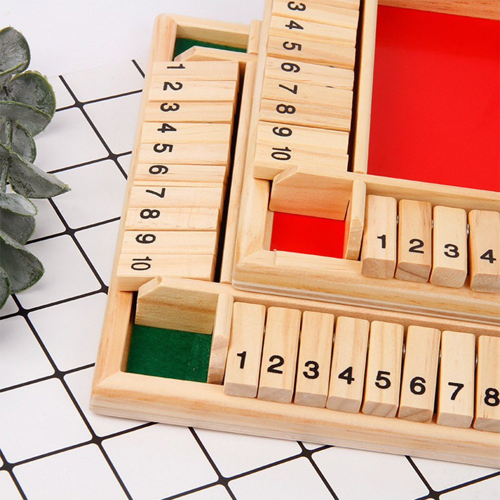 Digital flip card family parent-child game wooden four-person multi-person party