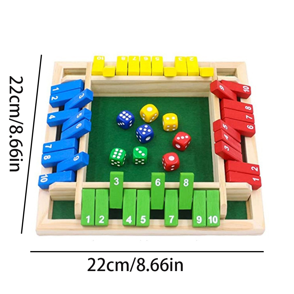 Digital flip card family parent-child game wooden four-person multi-person party