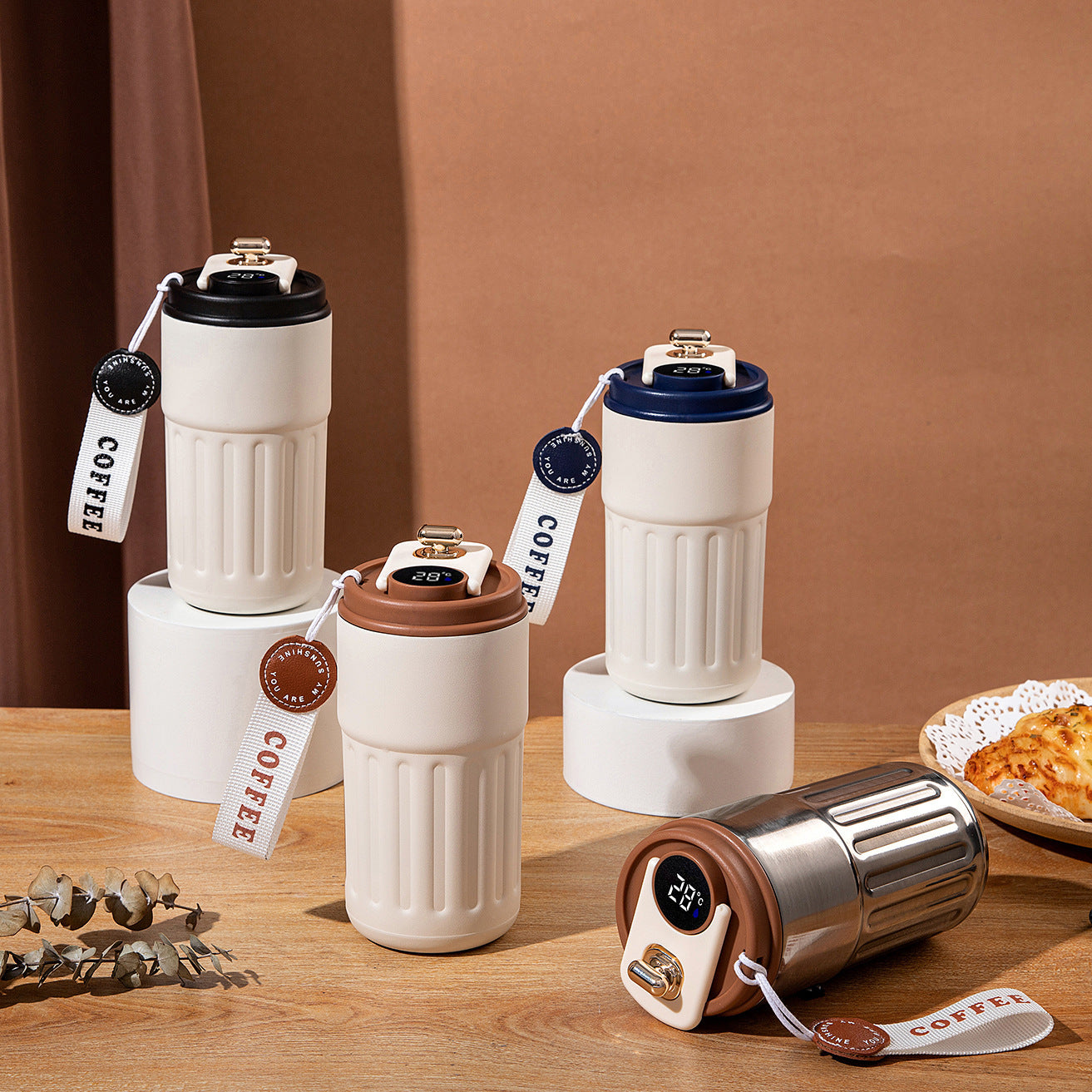 Intelligent temperature measurement thermos cup