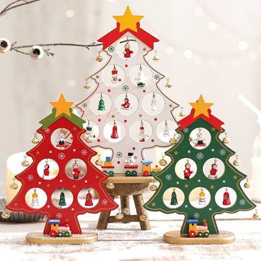 Wooden Mini Tabletop Christmas Decorations