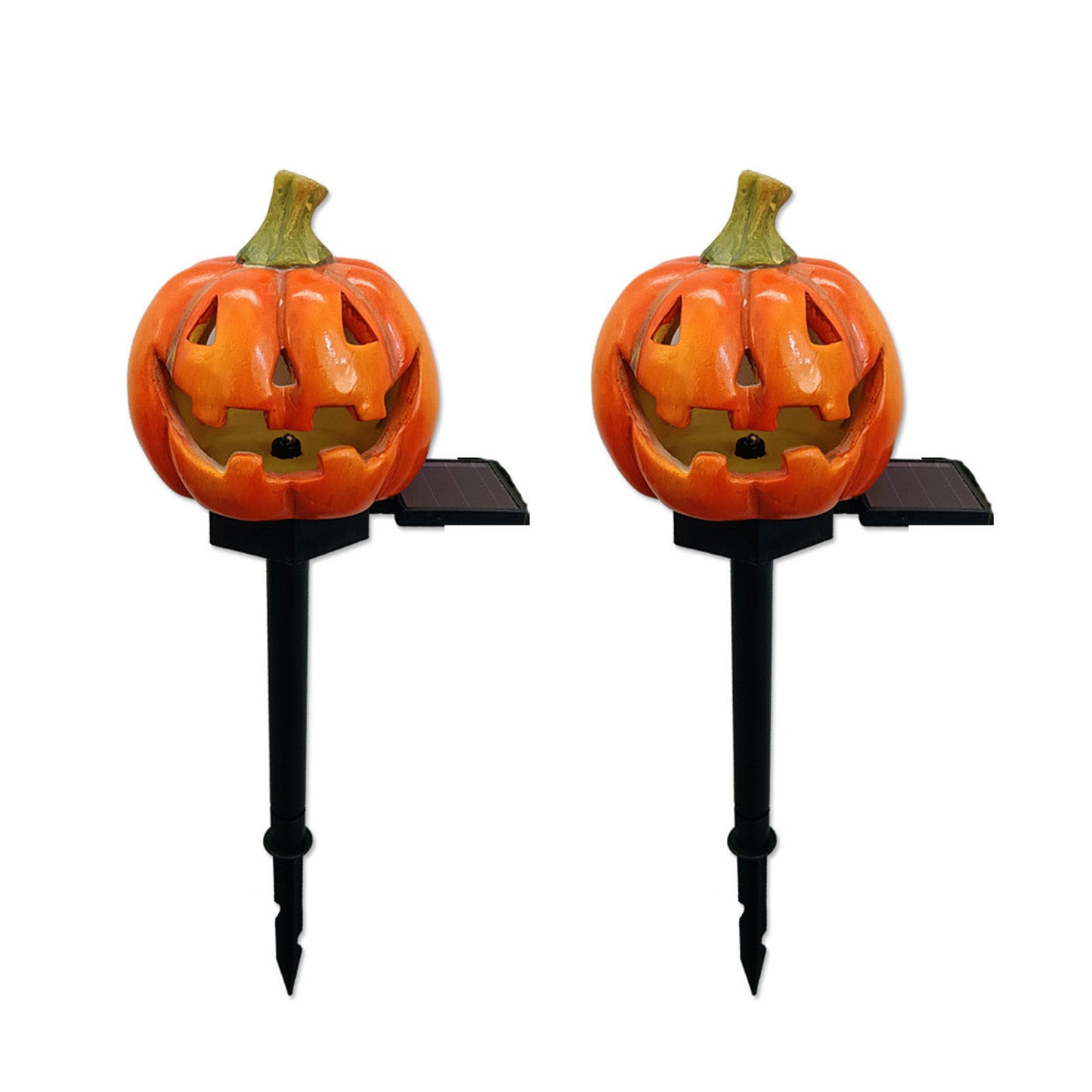 Durable Pumpkin Stake Lights Resin Lanterns