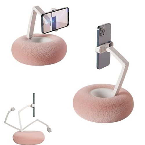 Plush Pillow Phone Tablet Bracket Desktop Stand Adjustable Length Angle For Live Streaming Video Chat Lazy Tablet Holder